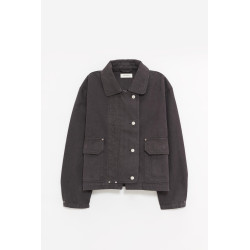 MFPEN WASHED GREY CANVAS COURIER JACKET